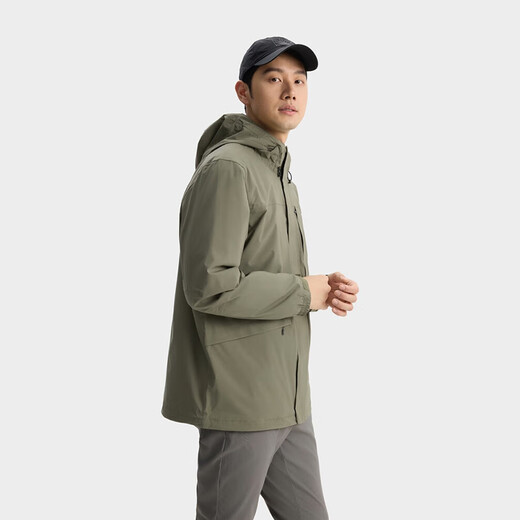 Columbia Columbia Herren 25 Frühlings- und Sommer im Freien wasserdichte Verschleiß-resistenter Bergsteigeranzug mit Kapuze-Jacke XE4839 397 L 180/100a