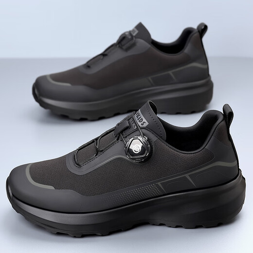 CAOTU轻奢男鞋秋冬季新款防滑徒步登山鞋男户外运动休闲鞋男跑步鞋子男 3527黑色 40 皮鞋码