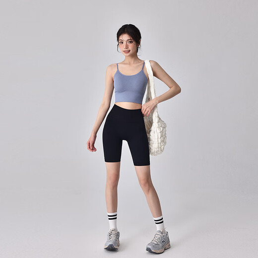 LULUUVTTOH high-waisted hip-lifting yoga pants for women, tight-fitting, slimming peach-butt fitness pants, Pilates sports cycling pants, black S (recommended 80-100 Jin Jin equals 0.5 kg)