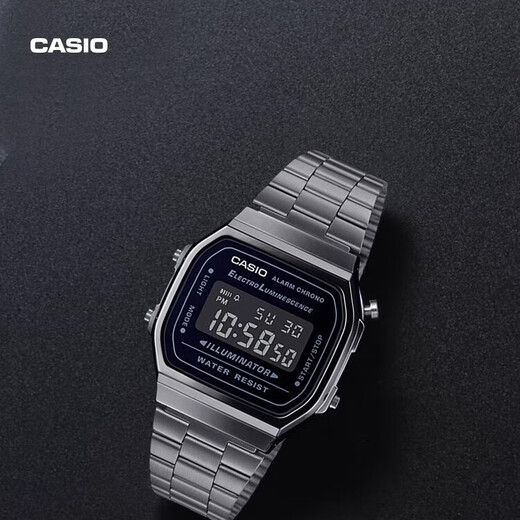 CASIO Watch Flagship Store Matrix Waterproof Student Men's Quartz Electronic Watch Small Black Watch New Year's Gift A168WGG-1BDF