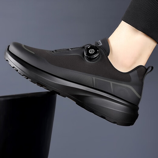 CAOTU轻奢男鞋秋冬季新款防滑徒步登山鞋男户外运动休闲鞋男跑步鞋子男 3527黑色 40 皮鞋码