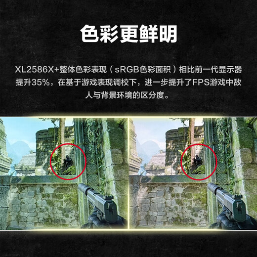 卓威奇亚（ZOWIE GEAR）600Hz显示器 电竞显示器 游戏显示屏 DyAc2技术 旋转升降 TN屏 电脑显示器540Hz升级款 XL2586X+