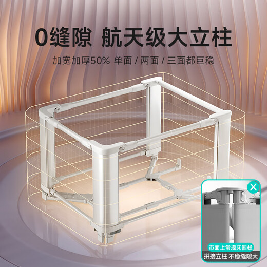 InnoTruth crib fence bed, three sides baby anti-fall fence safety bedside guardrail one side baffle without punching