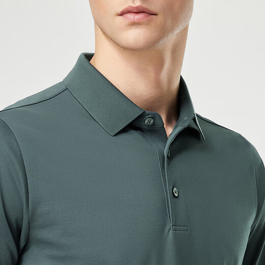 Youngor short-sleeved POLO shirt men's lapel machine washable mulberry silk shape-protective collar blended fabric soft and comfortable 2025 style dark gray VSZS533111CCA M (recommended 120-135Jin Jin equals 0.5 kg)