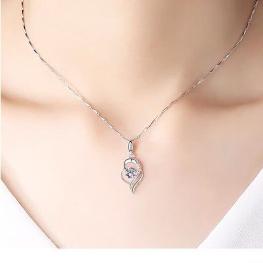Guanpuge Fat Donglai same style pt950 platinum set chain PT950 necklace for women platinum love pendant clavicle chain Chinese Valentine's Day Mobius 18K rose gold pendant + O-shaped chain