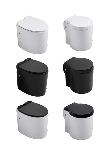 新款迷你47CM超短无水箱小户型马桶最小尺寸坐便器家用座便器 50厘米手按+脚踢+送货上门 300mm