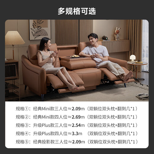 Chivas Regal (CHEERS) first class theater smart chair leather electric sofa living room audio-visual room furniture Chivas Regal 40043 brown three