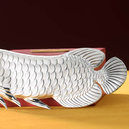 Taiguang Silver House Silver Fish 999 Pure Silver Arowana Silver Ornament Ruyu De Shui Tea Pet Tea Ornament Silver Weight About 10 Grams