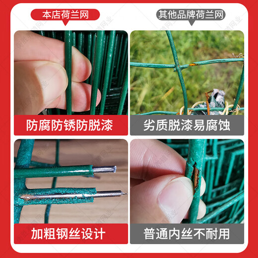 Dutch wire mesh fence protective net breeding net cattle fence net isolation net chicken duck goose iron mesh plastic coated fence 1.2 meters high * 30 meters long 6 cm mesh 3.0 mm thick circle corn vegetables