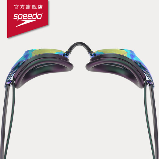 Speedo Wang Shun same style swimming goggles V-speed 3rd generation smart fit anti-fog professional racing coated swimming goggles black/gold