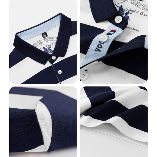MASTER POLO gestreiftes Kurzarm-Poloshirt für Herren Sommer dünnes Paul T-Shirt offizielle Marke Luxus Casual Business mittleres Alter 3882 weiß gestreift 2XL