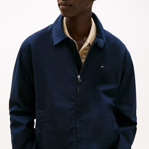 Tommy Hilfiger25 spring and summer new men's and women's thin poplin casual sports simple coach executive lapel jacket jacket