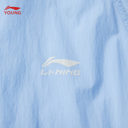 Li Ning Children's Clothing Children's Sun Protection Clothing for Men and Women Small and Big Children Ice Comfortable Sun Protection Sports Jacket Sun Protection Clothing YFDV121 New Aurora Blue-5 130