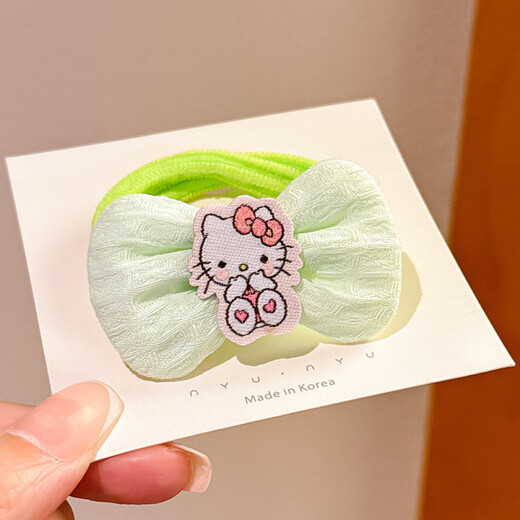 SAHANE Zuoyu bow hair tie, Melody children's hair tie, flower towel hair tie, girl's high elastic ponytail, children's bow, pudding dog 2 pieces