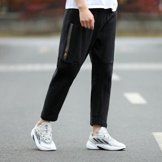 阿迪达斯 （adidas）运动裤男裤春秋款新款跑步透气舒适休闲裤健身训练裤子长裤 HE9894黑色 2XL