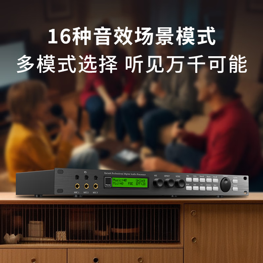 Melody X5 pre-reverberator pre-effector ktv home professional karaoke feedback suppressor equalizer fever audio processor performance wireless microphone mixer X5 professional upgraded version effector (including cable)