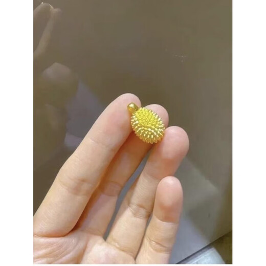 QUAMER Old Phoenix Gold Store Treasure Girl Four-leaf Clover Pendant Female Niche Feeling Light Luxury 18k Gold Color Fortune Pendant Pendant Little Fat Fortune (Gift Box)