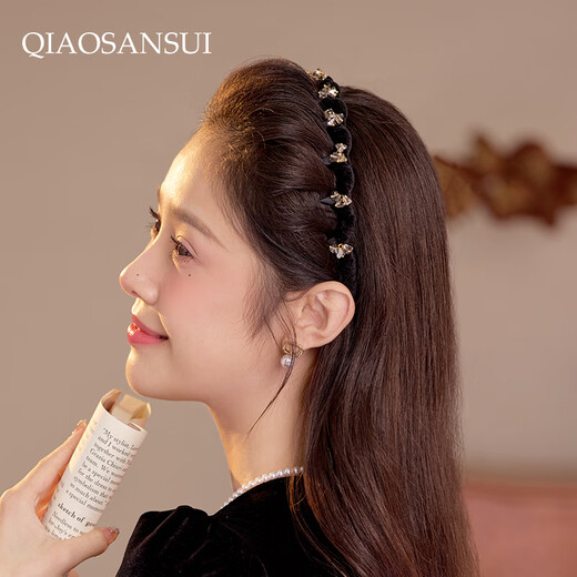 Pretty three-year-old full-diamond high-end non-slip toothed headband for women 2025 new exquisite face wash hairpin high-end headband hair accessories 23.8