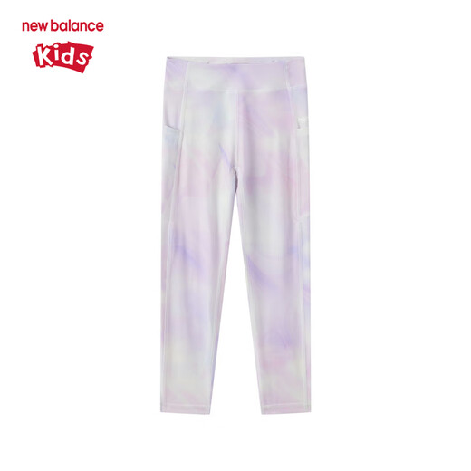 NEW BALANCE nb children's clothing girls 2025 spring and autumn stretch trousers comfortable leggings ND7SF14082 light purple 140