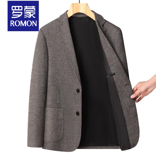 ROMON Wool Suit Jacket Men's Business Casual 2025 Spring and Autumn Premium Brand High-end Wool Suit Middle-aged Dad Green 1151 3XL 190 Recommended 170-185Jin Jin equals 0.5 kg