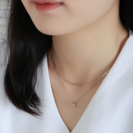 Library selection JINJEWELRY pure 14K gold pendant small hollow simple three-dimensional crown pendant necklace necklace 14K gold pendant does not include chain