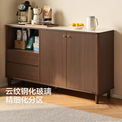 Quanyou Home New Chinese sideboard wine cabinet living room home entrance cabinet kitchen tableware storage storage locker cupboard