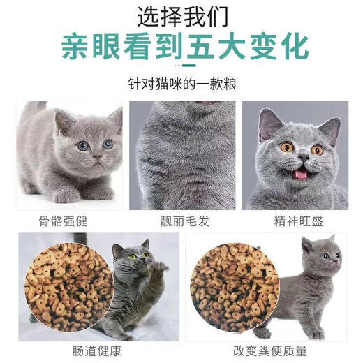 Zhanlu Duoli Aipet high-end British short blue cat special food for kittens in all stages of deep sea fish natural food to prevent hair loss 5 short full stage full price food special food 5 Jin Jin is equal to 0.5 kg.