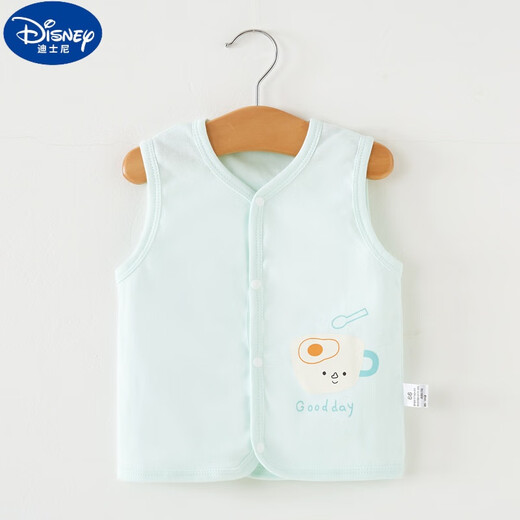 Disney Baby Weste Frühlings- und Herbst Dünne reines Baumwollmädchenweste trägt eine neugeborene Bauchschutz Boy Babyphorse Clip Kinderweste 9902 einseitige Weste Blau 73 cm Empfohlenes Alter 6-9 Monate