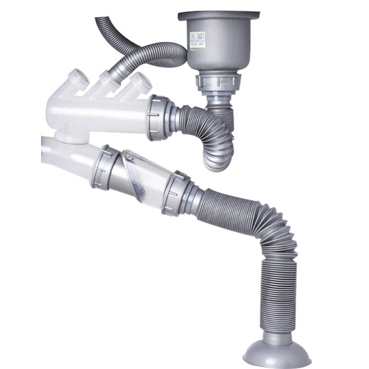 Submarine single and double sink sink, dish basin, kitchen food waste disposer crusher sewer pipe, connected to the sewer pipe of garbage disposal (single sink)