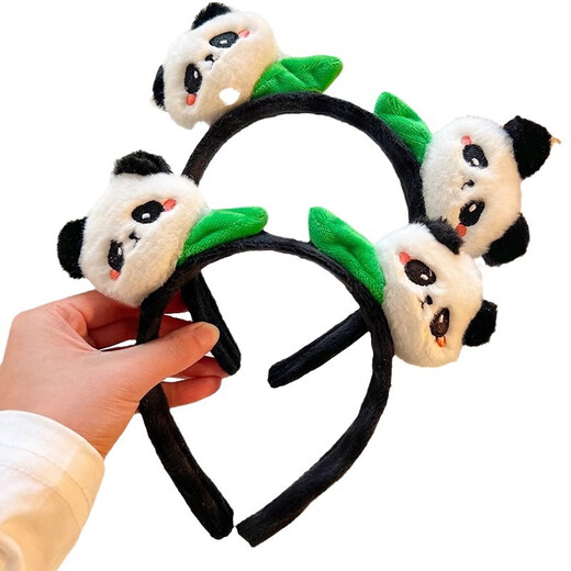 XPEL Cute Cartoon Plush Panda Headband Red Panda Headwear Headband Zoo Hairpin Hairpin Children's Adult Hair Accessory Panda Headband 1 pc