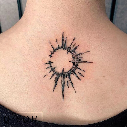 No. 1 Phoenix Compass Herbal Tattoo Sticker Semi-Domineering Flower Arm Wrist Cover Scar Dark Waterproof Long-lasting Tattoos for Men and Women Navigator Set of 8 Herbal Tattoo Stickers