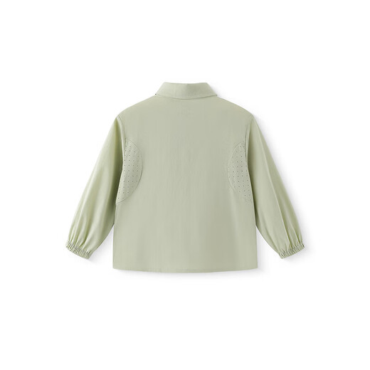 Ying's children's shirt long-sleeved summer outdoor sun protection boys POLO shirt girls sun protection clothing breathable long-sleeved shirt marsh gray green 90 cm