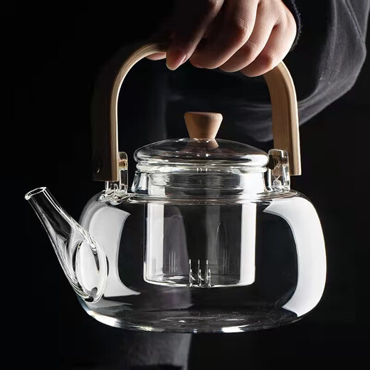 Teapot set household tea making and boiling tea set teapot glass tea infuser household large capacity teapot lifting kettle tied rope tea lifting kettle 1000ml