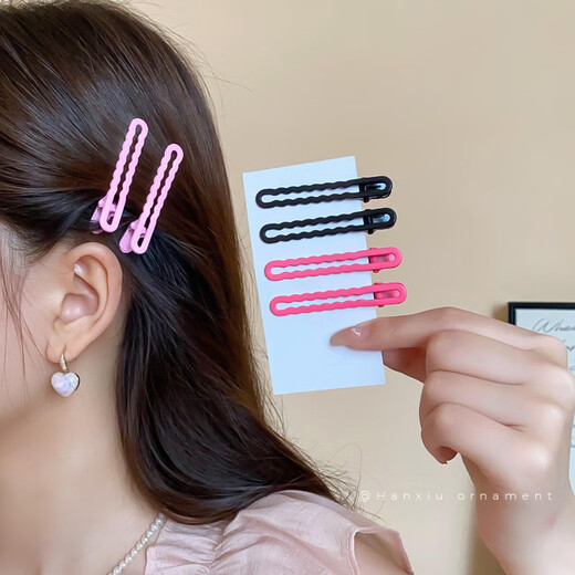 SAHANE Zuoyu internet celebrity hair clip hair clip headband clip side summer bangs one-word clip forehead broken hair fairy style high-end wavy duckbill clip random pair