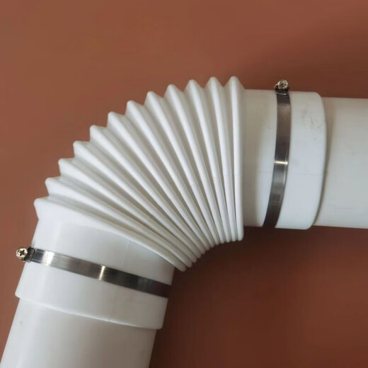 PVC Elbow Water Supply Pipe Accessories 90 Degree Right Angle Elbow 75 110 160 PVC Pipe Joint Drainage Pipe Universal Soft Joint Soft Connection Quick Union High Quality Silicone (Thickened) Clamp Inner Diameter 110 mm Length 140 mm