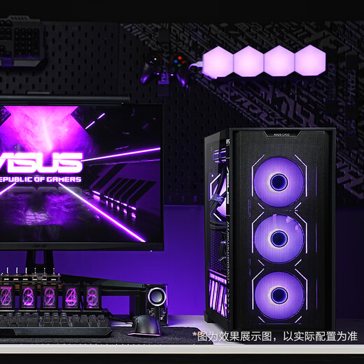 ASUS (ASUS) ASUS ROG family bucket Ultra7-265KF/RTX5060TI-16G game console AI rendering delta 14600KF ASUS host assembly computer 14600KF+RTX5060TI-16G丨Configuration four