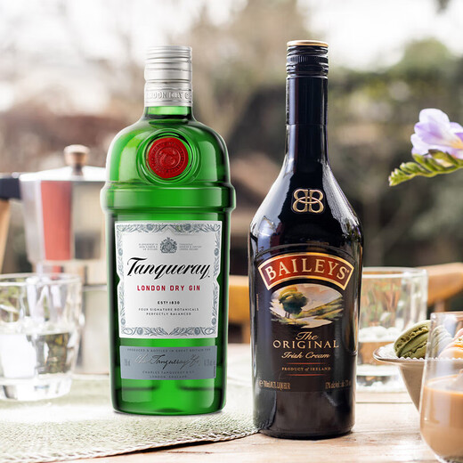 Baileys liqueur original flavor 500ml + Tanqueray London gin 750ml cocktail base