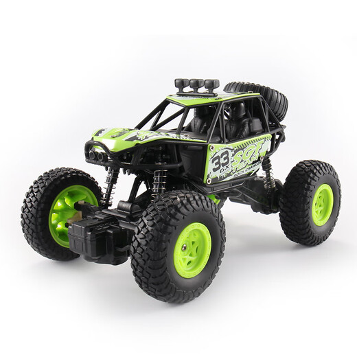 1 20 children's remote control car toy 4-channel crash-resistant charging climbing car off-road vehicle large toy car model 120 green
