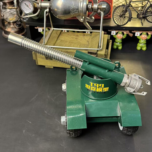 Cachupi Italian cannon hand-made rebore shock-absorbing cannon model toy body stainless steel 304 desktop ornament 26 years new T99 rebore tank