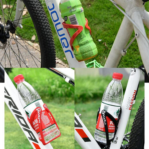 Suitable for Decathlon RC100/speed500 road bicycle water bottle holder, mountain bike riding water cup holder accessories, semi-transparent orange high-elastic water bottle holder (free tools + 2 pcs)