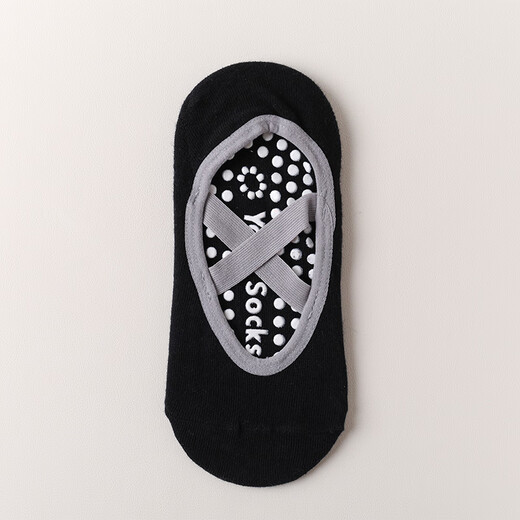 LULU CENTURY yoga socks for women, non-slip silicone indoor fitness sports socks, cross strap Pilates socks for women, pink, one size fits all, sock soles - silicone non-slip