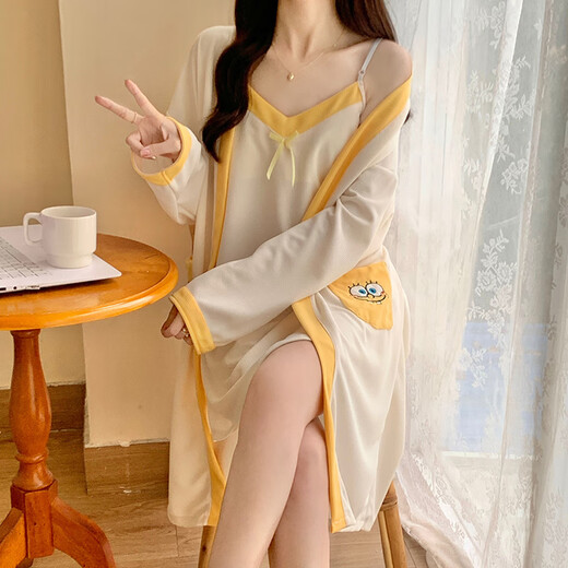Catman 2025 Spring New Pure Cotton Women's Nightgown de dos piezas de dos piezas Rosa 9901 M 160 Peso recomendado 80-100 Jin [Jin iguala 0.5 kg]