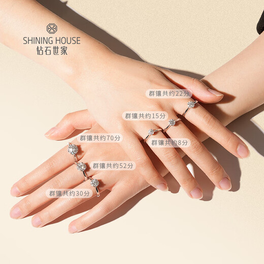 Diamond Family Exclusive Customized Guardian Series Heart Wing 18K Gold Diamond Ring Proposal Diamond Ring High Diamond Score 30 Points Main Stone F-G SI