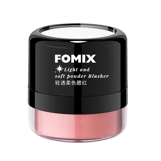 FOMIX light and soft color blush cushion high-gloss natural contouring all-in-one mushroom head rouge puff 05#milk tea nude