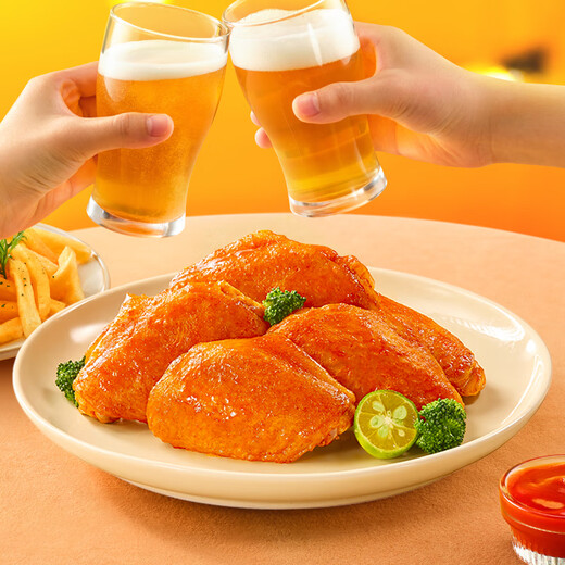 Sheng Nong Dudu Wings Wings Net Weight 280g*2 bags Hot and Spicy Flavor Grilled Wings Semi-finished Chicken Medium Air Fryer