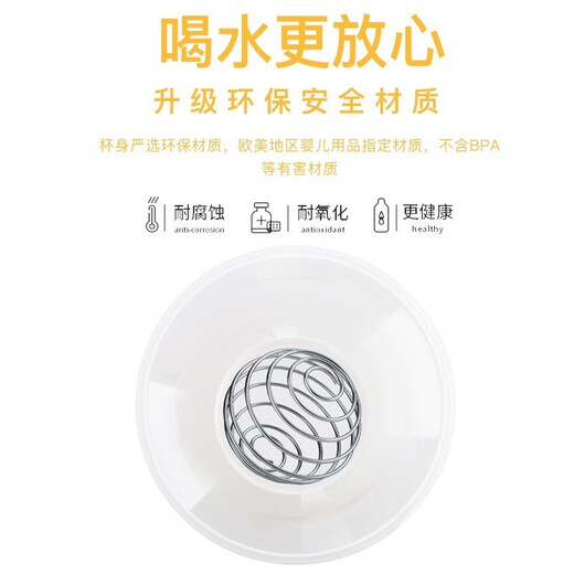 Blender Bottle Protein Powder Shaker Cup Sports Water Cup Portable Fitness Water Bottle Large Capacity Scale Plastic Cup with Powder Box Cup 24oz White 710ml