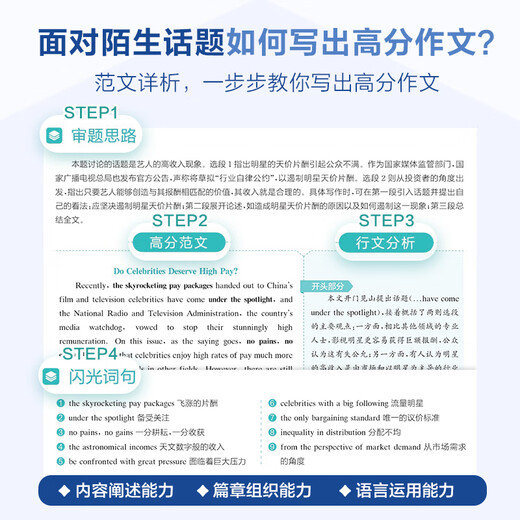 Vorbereitung auf das Xinghuo English Specialty 2025 mit 8 echten Testfragen, Lesen, Hören, Übersetzen, Fehlerkorrektur und Schreiben. Professionelle Prüfung der Stufe 8, echte Testfragen, tem8, echte Testfragen der letzten Jahre, Hörverständnis, Lesen, Grammatik und Wortschatz. Ein kompletter Satz Informationsbücher, mit denen man sich Wörter merken kann wie ein Fisch im Wasser. Spezialität 8 Schreiben