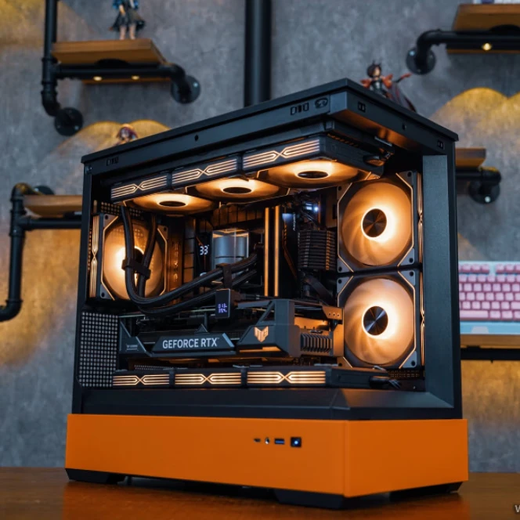 ASUS family bucket Intel Ultra7 265KF host RTX5070Ti/5080 graphics card ROG family bucket 4K e-sports rendering AI assembly computer game console desktop with two丨U7 265KF+RTX5070