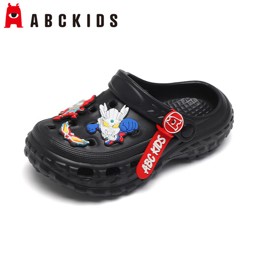ABC KIDS children's clogs boys cartoon Ultraman sandals baby outdoor sandals men 8629 black 40-41
