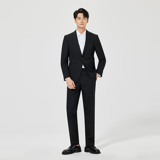 Lilang Shopping Mall Same Style Suit Men's One Button 2025 Spring Commuting Business Men's Suit Black (25CXF051SA) 180A